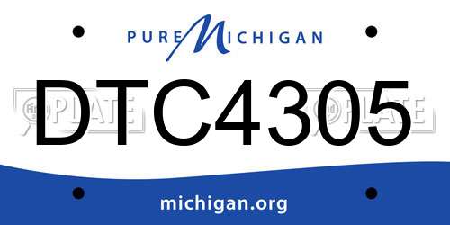 DTC4305 Michigan License Plate