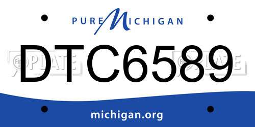 DTC6589 Michigan License Plate