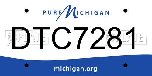 DTC7281 Michigan License Plate