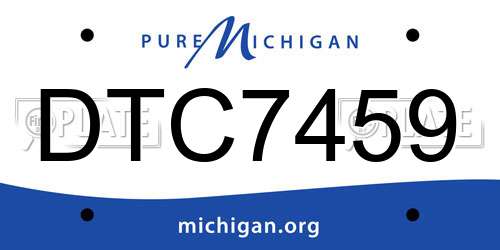 DTC7459 Michigan License Plate