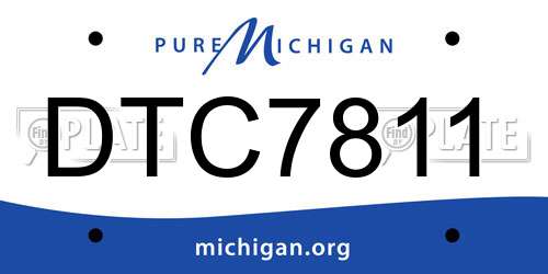 DTC7811 Michigan License Plate