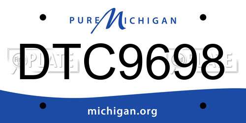 DTC9698 Michigan License Plate