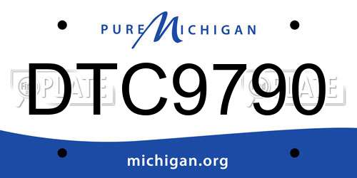 DTC9790 Michigan License Plate