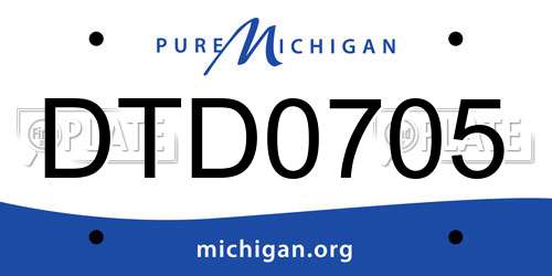 DTD0705 Michigan License Plate