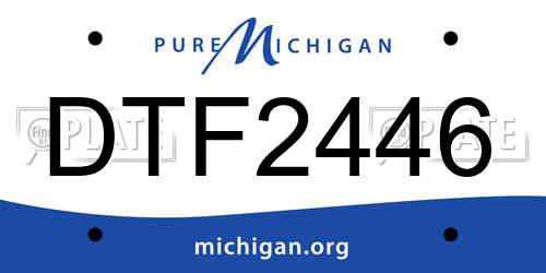 DTF2446 Michigan License Plate