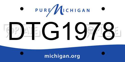 DTG1978 Michigan License Plate
