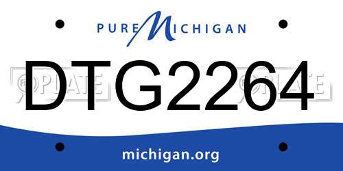 DTG2264 Michigan License Plate