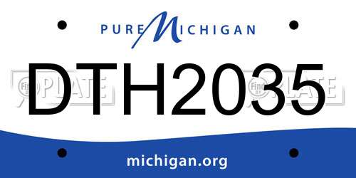 DTH2035 Michigan License Plate