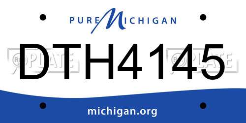 DTH4145 Michigan License Plate