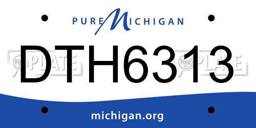 DTH6313 Michigan License Plate