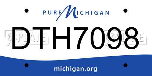 DTH7098 Michigan License Plate