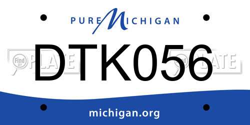 DTK056 Michigan License Plate