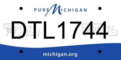 DTL1744 Michigan License Plate