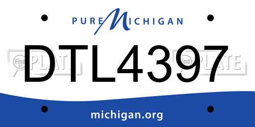 DTL4397 Michigan License Plate