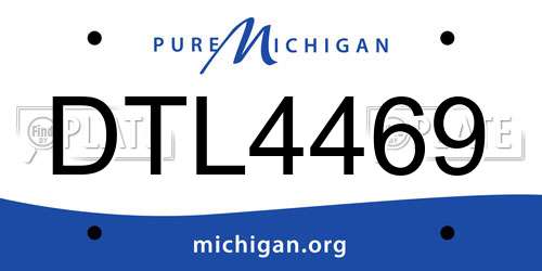 DTL4469 Michigan License Plate