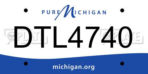 DTL4740 Michigan License Plate