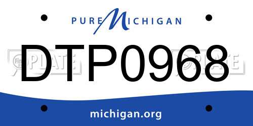 DTP0968 Michigan License Plate