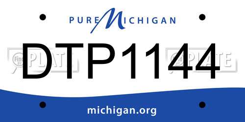 DTP1144 Michigan License Plate