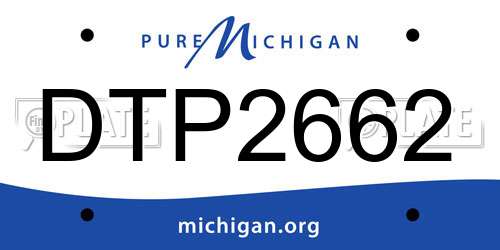 DTP2662 Michigan License Plate