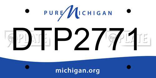 DTP2771 Michigan License Plate