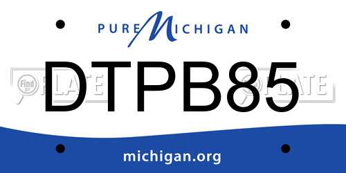 DTPB85 Michigan License Plate