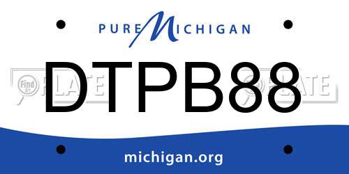 DTPB88 Michigan License Plate
