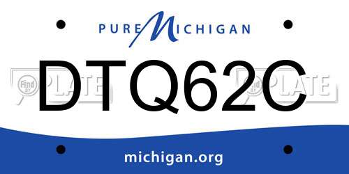 DTQ62C Michigan License Plate