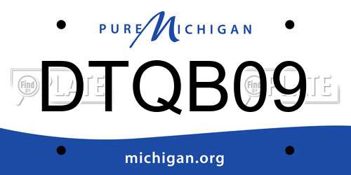 DTQB09 Michigan License Plate