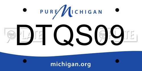 DTQS09 Michigan License Plate