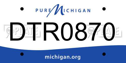 DTR0870 Michigan License Plate