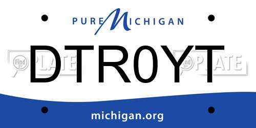 DTR0YT Michigan License Plate