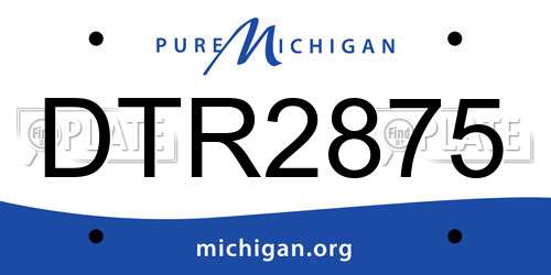 DTR2875 Michigan License Plate
