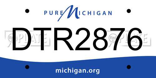 DTR2876 Michigan License Plate