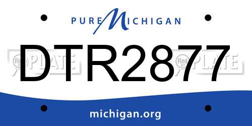DTR2877 Michigan License Plate