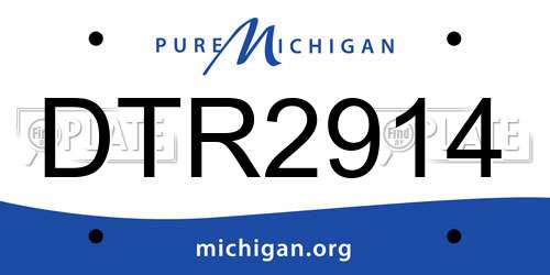 DTR2914 Michigan License Plate