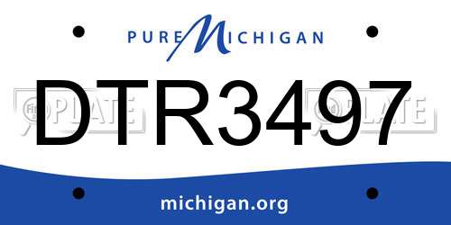 DTR3497 Michigan License Plate