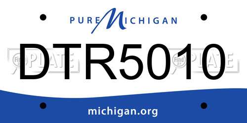 DTR5010 Michigan License Plate