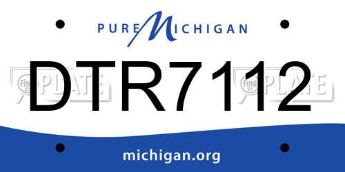 DTR7112 Michigan License Plate