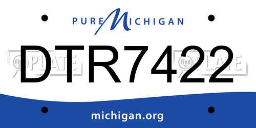 DTR7422 Michigan License Plate