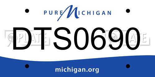 DTS0690 Michigan License Plate