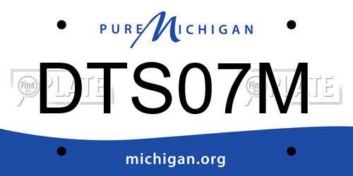 DTS07M Michigan License Plate