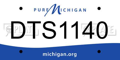 DTS1140 Michigan License Plate