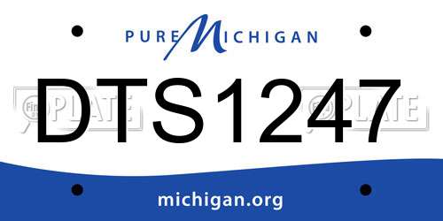 DTS1247 Michigan License Plate