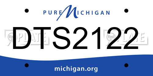 DTS2122 Michigan License Plate