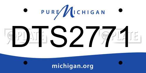 DTS2771 Michigan License Plate