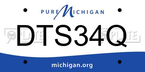 DTS34Q Michigan License Plate