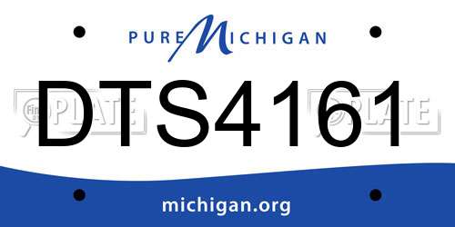 DTS4161 Michigan License Plate