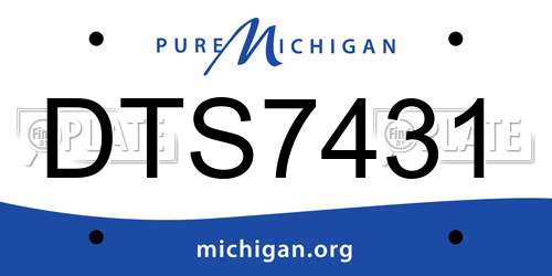 DTS7431 Michigan License Plate