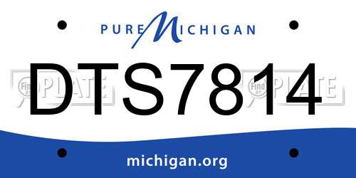 DTS7814 Michigan License Plate