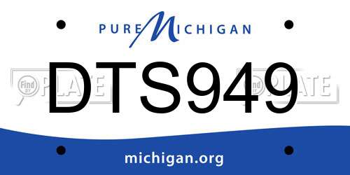 DTS949 Michigan License Plate